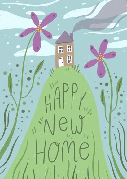Pretty New Home Card - House On The Hill - Happy New Home created by illokate