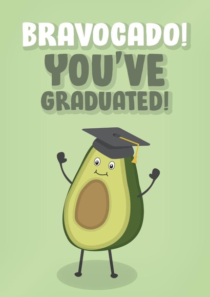 avocado pun Graduation Card 16873 created by James  Steer