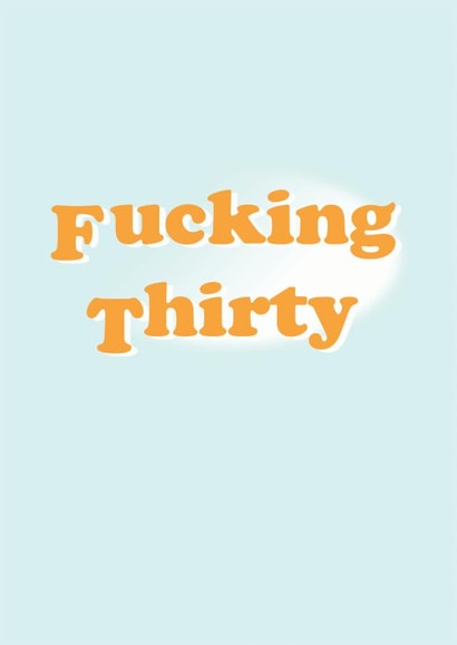 Bold 30th birthday card created by Heather More Illustration