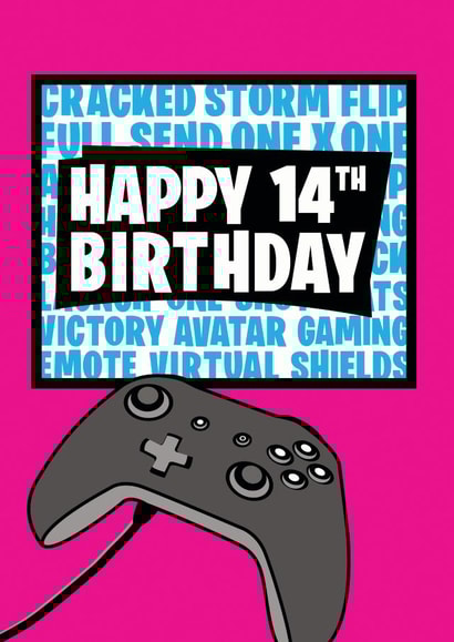 14th Teenager Birthday Card 19203 created by Jackie Ponwaye Design