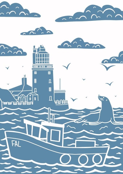 Falmouth harbor card created by Amaisin’ cards