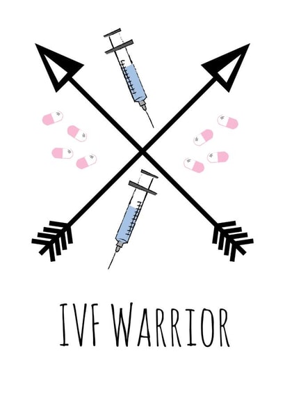 IVF Warrior Card created by @Laura Lonsdale Designs