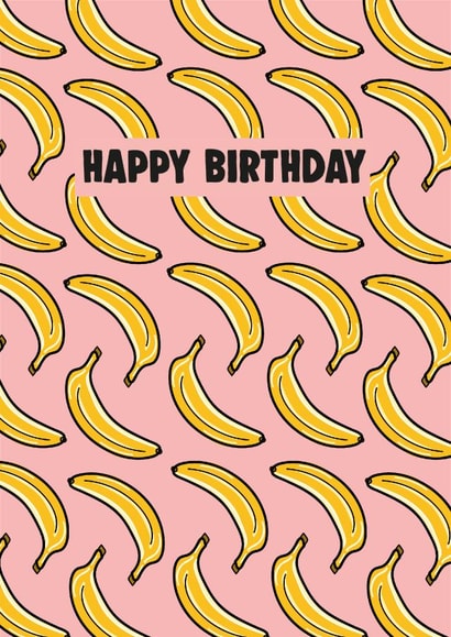 banana adult Birthday Card 16905 created by YA DSGN