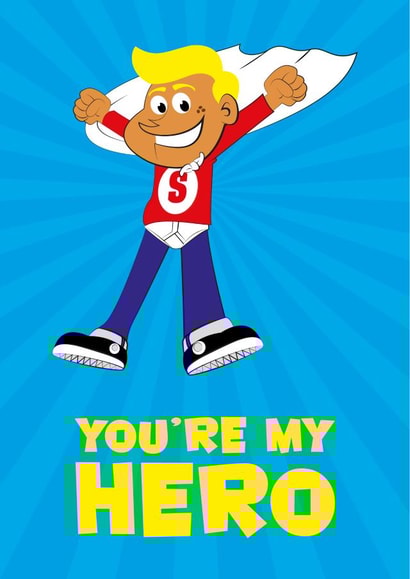 hero superhero Thank You Card 17927 created by Steve Brown