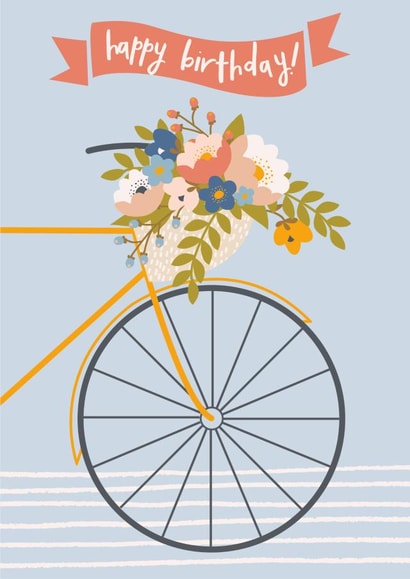 pretty bicycle Birthday Card 20001 created by Hannah Rogers