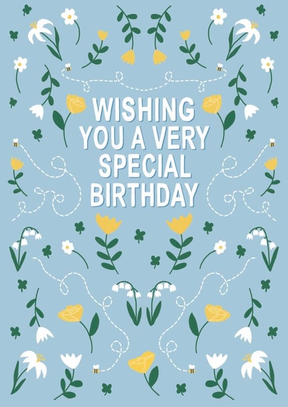 female pretty Birthday Card 18754 created by Wandering Studio Co.
