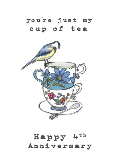 4 years tea Anniversary Card 2901 created by Shiv Makes Things