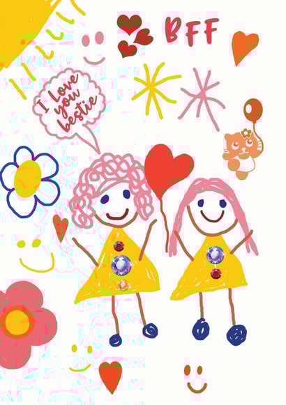 from the kids bestie Love & Friendship Card 19960 created by Freya x Giddy Kipper