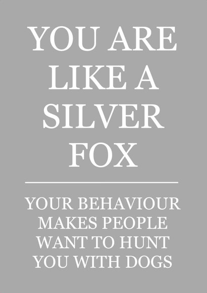 fox behaviour Birthday Card 19864 created by Leamington Underground