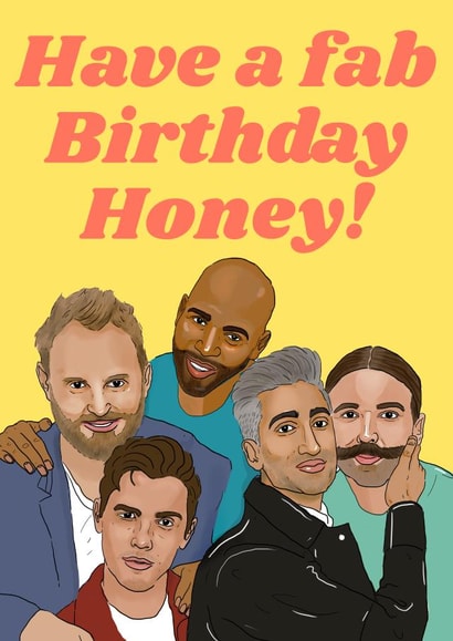 queer eye fab 5 Birthday Card 18657 created by The Queer Store