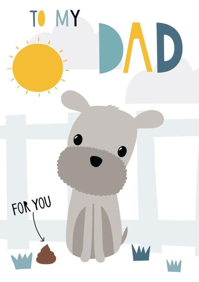 A Dad Card From The Dog created by Fox and Bird Studio