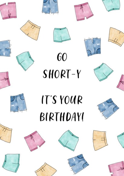 shorty adult Birthday Card 20019 created by Ilyanna Casciaro