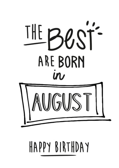 leo monochrome Birthday Card 9700 created by Jodie Gaul & Co