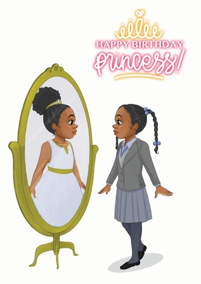 Cute Birthday Card - Birthday Princess - For Her created by InclusiviTwee