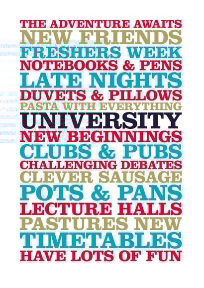 University Student Good Luck Card 13644 created by Rosie Robins