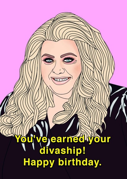 gemma collins divaship Birthday Card 19004 created by Influential People