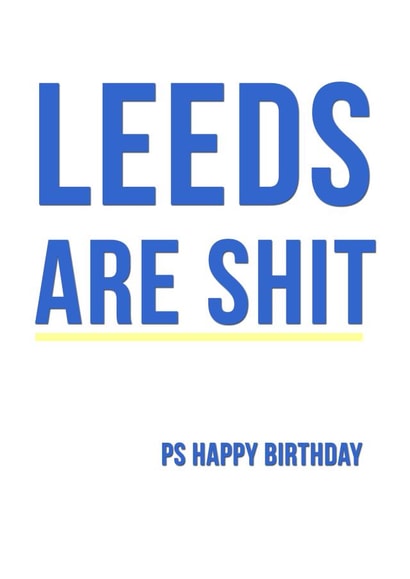 leeds united birthday Birthday Card 11199 created by Offside Cards