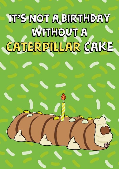 Caterpillar Cake Card created by Designer By Lockdown