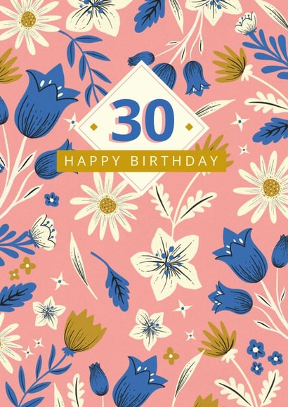 Birthday - 30th Birthday - For Her -
Pretty - flowers created by Dalia Clark Design