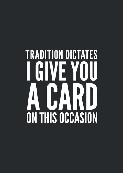 tradition dictates Birthday Card 8490 created by Coffee + Unicorns