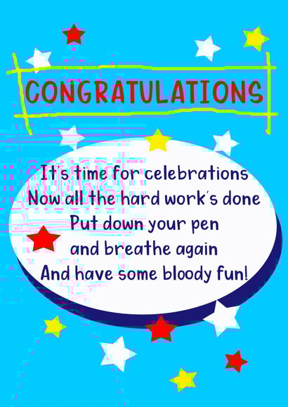 congratulations celebrate Card 42634 created by Jenny Bowman