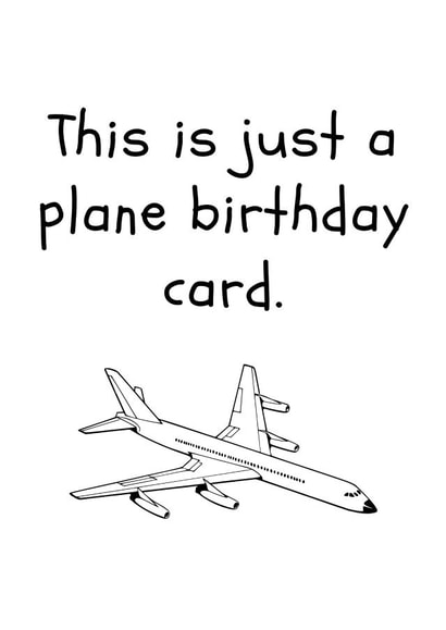 plane plain Birthday Card 19028 created by Amy (Hedgecards)