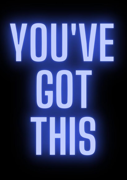 adult typography Good Luck Card 15277 created by Steve Hyland