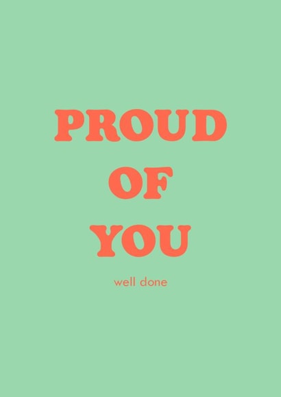 Well done, proud of you card created by Club Mou