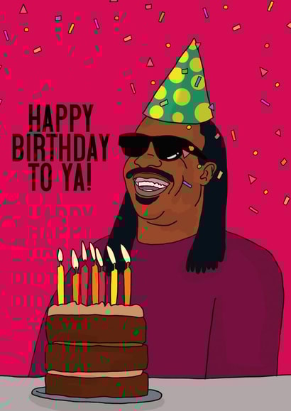 stevie wonder funny Birthday Card 19921 created by Kazvare Made It