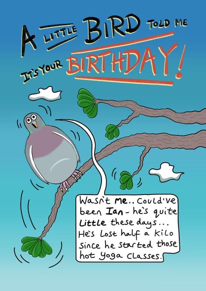 birds pigeon Birthday Card 18964 created by Egg Toons
