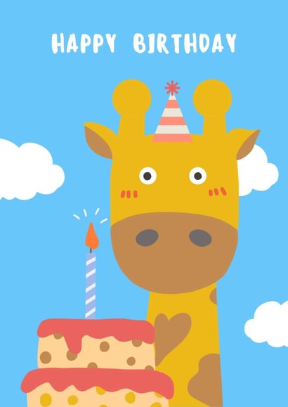 giraffe animal Birthday Card 17611 created by crystal chou