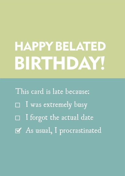 belated late Birthday Card 9173 created by The Grumpy Pug