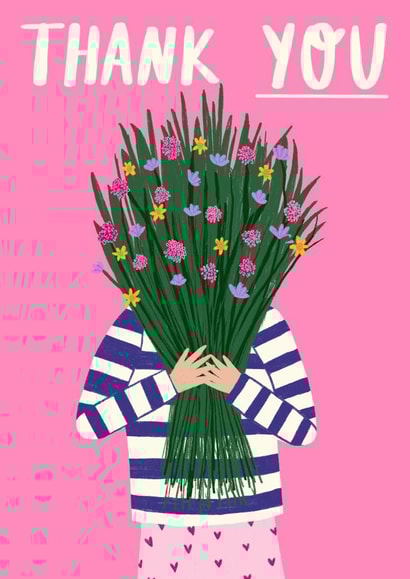 flowers bunch Thank You Card 17623 created by Isabella