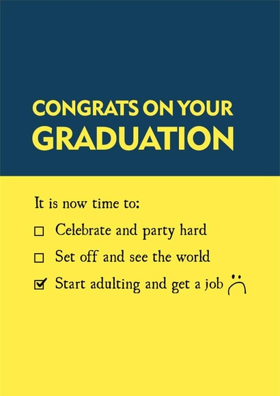 check list tick Graduation Card 9175 created by The Grumpy Pug