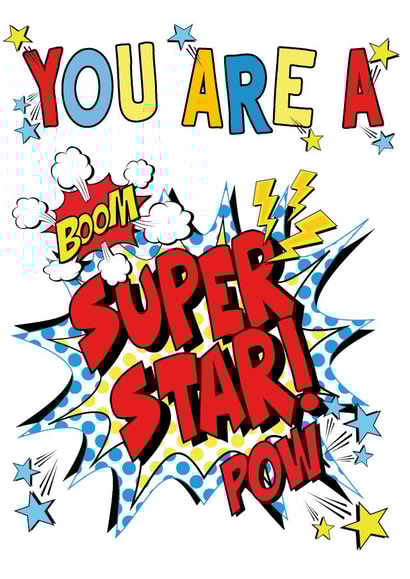 super star Birthday Card 20091 created by Cotton and Bloom