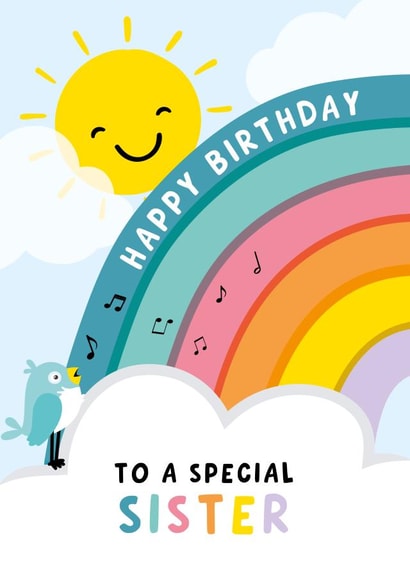Special Sister Rainbow Birthday Card created by Macie Dot Doodles