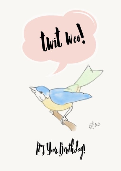 Birthday Bird Card 43671 created by Francesca's Illustration