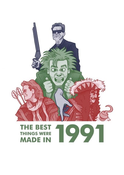 The Best Things Were Made In 1991 Birthday Card created by This Means Waugh