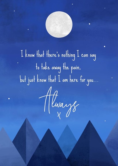 Here for you Sympathy Card created by Evie Garnett Designs