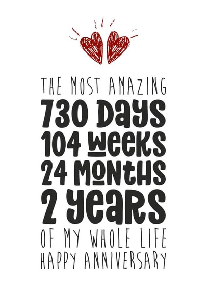 2nd two years Anniversary Card 16677 created by Waffle & Faff