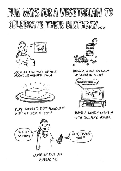 vegetarian adult Birthday Card 20103 created by MARNAN!