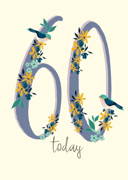 60 60th Birthday Card 19969 created by Peony Rose Design