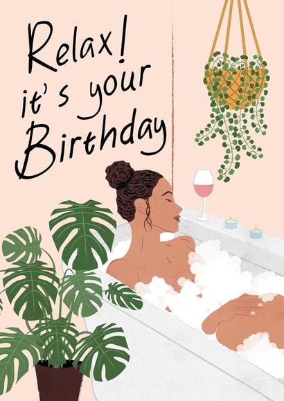 relax bubble Birthday Card 17159 created by Jessica Hubbard