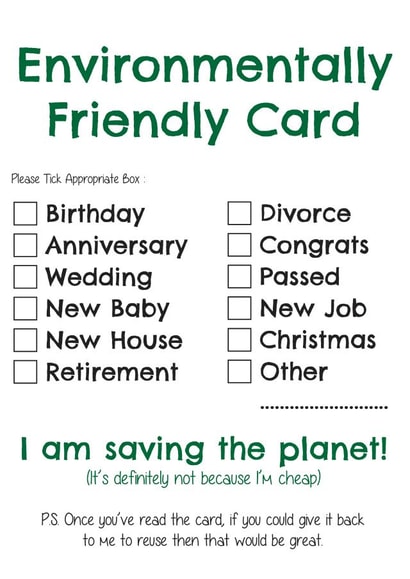 environmentally friendly Birthday Card 15430 created by Megapixels Graphix