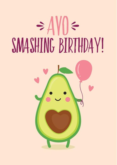 avo avocado Birthday Card 12867 created by Blush & Blossom 