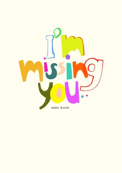 miss you missing Just because Card 19973 created by Peony Rose Design