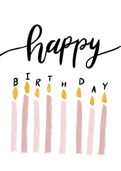 candles art Birthday Card 12525 created by Abigail Scarfe