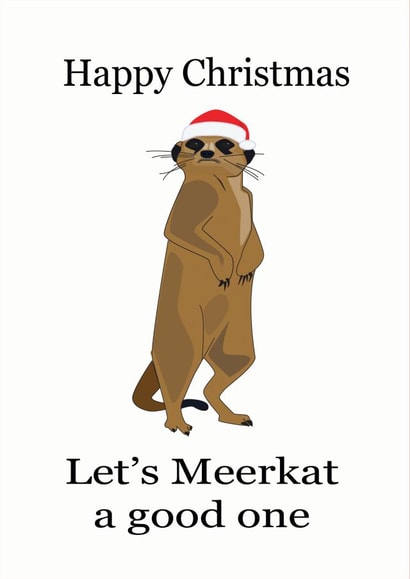christmas meerkat Card 44906 created by Cocoon Homeware Co