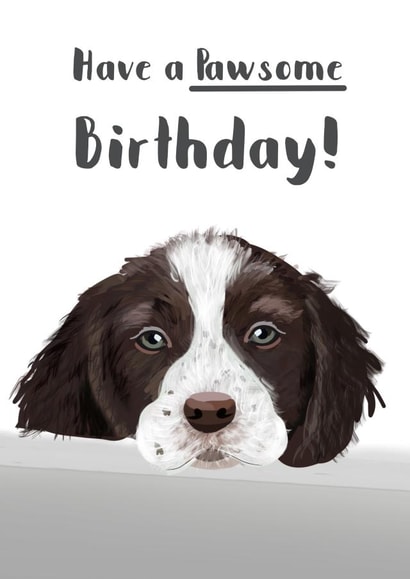 dog puppy Birthday Card 18088 created by Sarah Stephenson