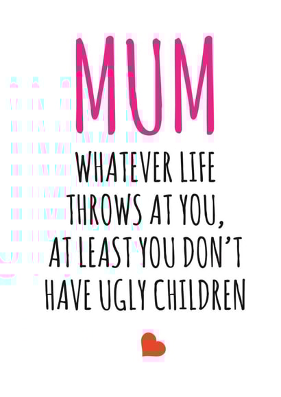 mum from the kids Mothers Day Card 12256 created by Banter King